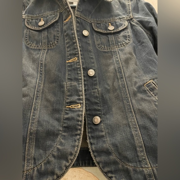 Old Navy VTG Blue Jean Denim Jacket Womens Sm Sport Old School Street Wear Y2K - Picture 5 of 14